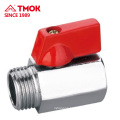 Male*Male thread High quality brass mini ball valve with black small handle